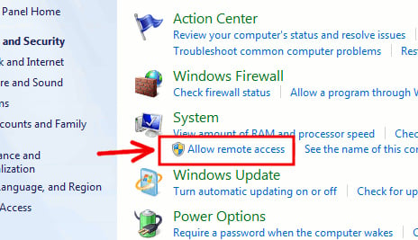 Open Remote Desktop Windows 7
