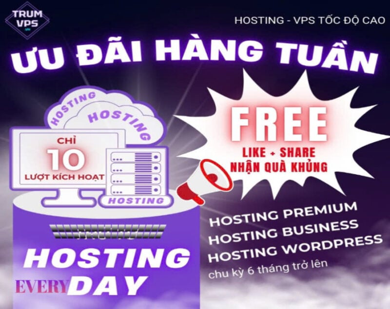 Trải Nghiệm Hosting Free 6 Tháng Cùng TrumVPS: Cơ Hội Vàng Cho Doanh Nghiệp Và Cá Nhân