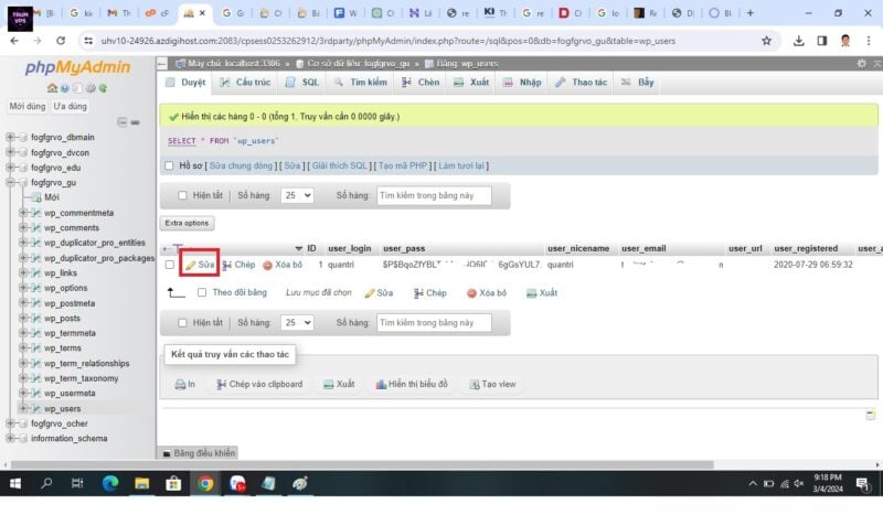 Làm Thế Nào Để Lấy Lại Mật Khẩu Admin WordPress
